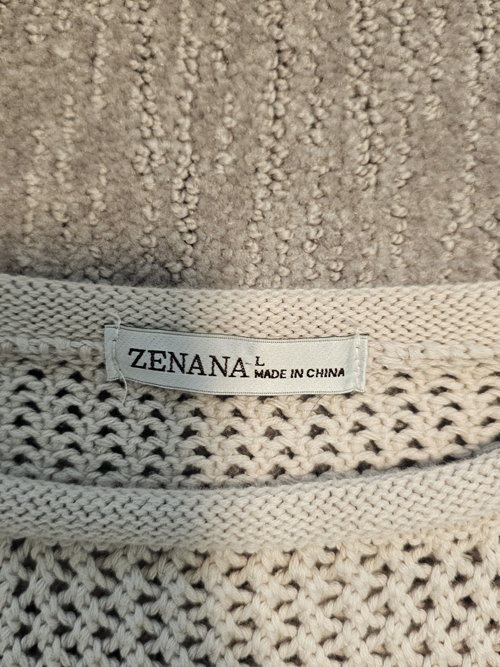 Zenana Outfitters Ivory Open-Knit Cardigan